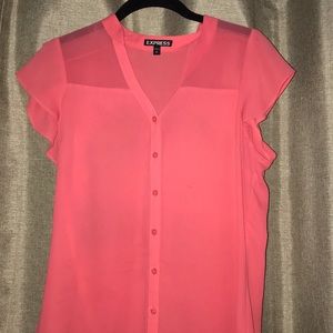 Express short sleeve pink portofino top